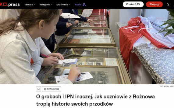 O grobach i IPN inaczej. Jak uczniowie z Rożnowa tropią historie swoich przodków