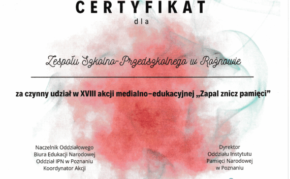 XVIII akcja medialno-edukacyjna „Zapal znicz pamięci”